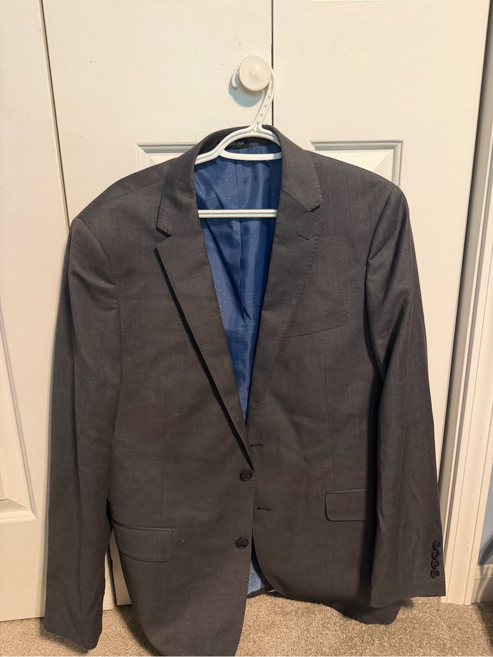 Men's London Fog Charcoal Gray Two-Button Suit Blazer with matching Dress Pants